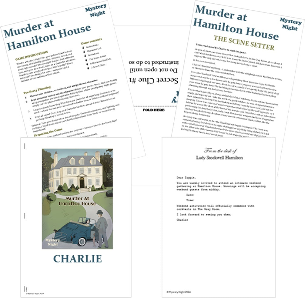 Murder at Hamilton House Murder Mystery Game